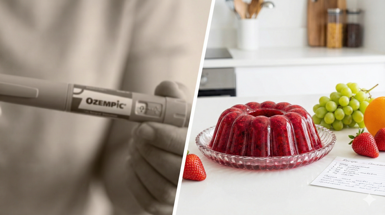 Leia mais sobre o artigo Bye-Bye, Ozempic? The Homemade “Bariatric Gelatin” Recipe Hollywood Is Trying to Bury